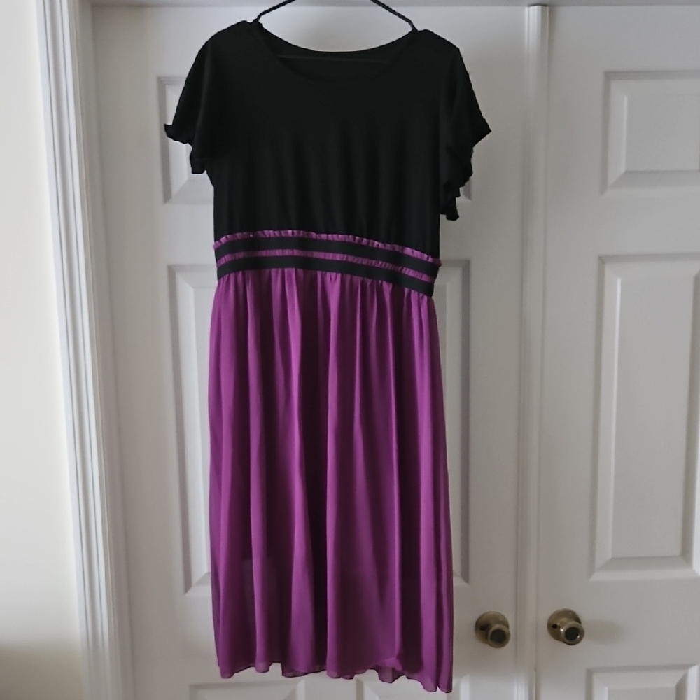Black and Purple Dress